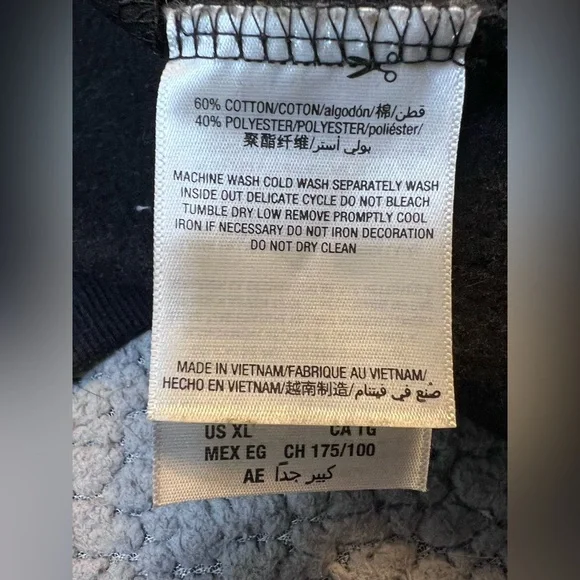 Juicy Couture Juice Pullover Hoodie Womens Size XL Blue And Yellow Oversized - Picture 9 of 13